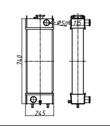 Sơn chịu nhiệt tản nhiệt máy đào Komatsu PC60-8