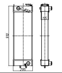 Bộ tản nhiệt máy xúc Komatsu PC138 | 22B-03-12110 Bộ phận làm mát thay thế