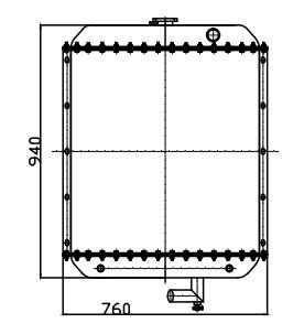 Bộ tản nhiệt máy đào PC270-7 PC220LL-7 PC290-7 206-03-72110 206-03-72111