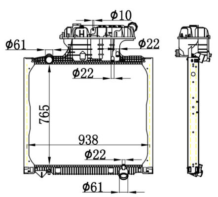 Bộ tản nhiệt Man Tga màu bạc 81061016472 81061016510 81061016458 81061016468 81061006653 81061016518