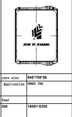 Xe tải hạng nặng Hino 700 E13C / P11C Bồn nước tản nhiệt hai hàng